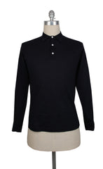 Fiori Di Lusso Midnight Navy Blue Cotton Polo - Large/52 - (FL89234)