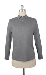 Fiori Di Lusso Gray Solid Cotton Polo - Small/48 - (FL89237)