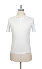 Fiori Di Lusso White Solid Cotton Polo - Small/48 - (FL69227)