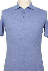 Fiori Di Lusso Blue Solid Cotton Polo - (FL69224) - Parent