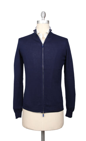 Fiori Di Lusso Navy Blue Funnel Sweater