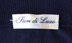 Fiori Di Lusso Navy Blue Cotton Funnel Sweater - (FL416222) - Parent