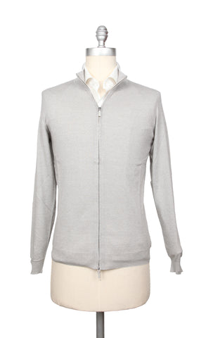 Fiori Di Lusso Light Gray Funnel Sweater