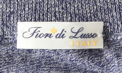 Fiori Di Lusso Blue Cotton Funnel Sweater - (FL416225) - Parent