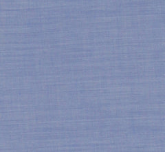 $150 Fiori Di Lusso Blue Solid Cotton Pocket Square -  x  - (FL129258)