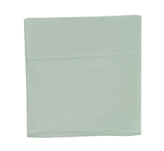 $150 Fiori Di Lusso Green Solid Cotton Pocket Square -  x  - (FL129257)