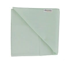 $150 Fiori Di Lusso Green Solid Cotton Pocket Square -  x  - (FL129257)