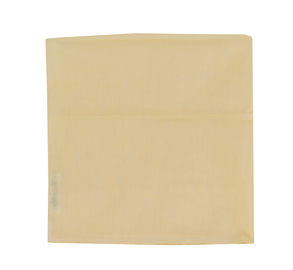 $150 Fiori Di Lusso Yellow Solid Cotton Pocket Square -  x  - (FL129256)