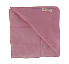 $150 Fiori Di Lusso Pink Solid Cotton Pocket Square -  x  - (FL129252)