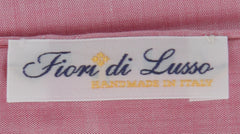 $150 Fiori Di Lusso Pink Solid Cotton Pocket Square -  x  - (FL129252)