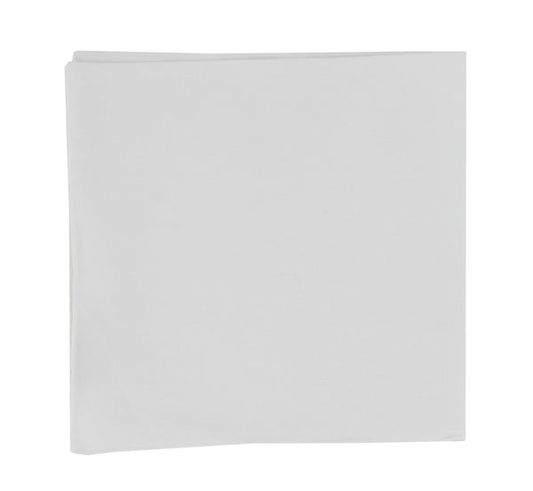 $150 Fiori Di Lusso White Solid Cotton Pocket Square -  x  - (FL129251)