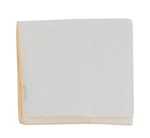 $150 Fiori Di Lusso White Linen Blend Pocket Square -  x  - (FL1292512)