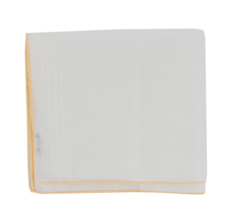 Fiori Di Lusso White Linen Blend Pocket Square