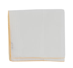 $150 Fiori Di Lusso White Linen Blend Pocket Square -  x  - (FL1292512)