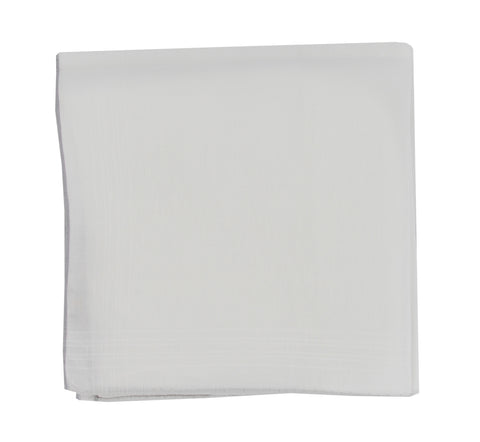 Fiori Di Lusso White Linen Blend Pocket Square