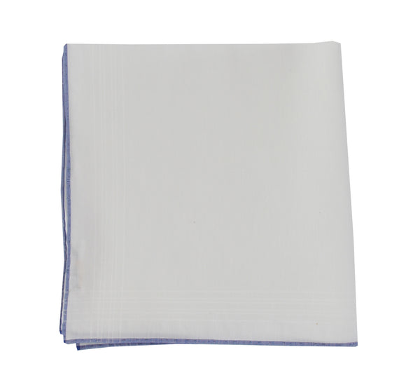 $150 Fiori Di Lusso White Linen Blend Pocket Square -  x  - (FL1292511)