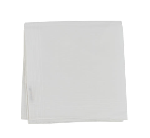 Fiori Di Lusso White Linen Blend Pocket Square