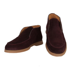 $650 Fiori Di Lusso Burgundy Red Suede Ankle Boots - 10/9 - (FL911202413)