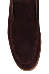 $650 Fiori Di Lusso Burgundy Red Suede Ankle Boots - (FL911202413) - Parent