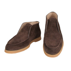 Fiori Di Lusso Dark Brown Suede Ankle Boots - 10/9 - (FL89233)