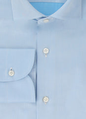 Fiori Di Lusso Light Blue Solid Cotton Shirt - Slim - (FL95238) - Parent