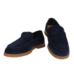 $650 Fiori Di Lusso Blue Suede  Loafers - 10/9 - (FL911243)