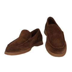 $650 Fiori Di Lusso Light Brown Suede  Loafers - 10/9 - (FL911242)