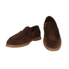 $650 Fiori Di Lusso Brown Suede  Loafers - 10/9 - (FL911241)