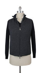 $1400 Fiori Di Lusso Navy Blue Nylon Solid Jacket Vest - L/L - (FL1227220241)