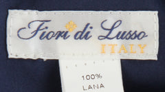 $2000 Fiori Di Lusso Blue Wool Solid Jacket Vest - (FDL215255) - Parent