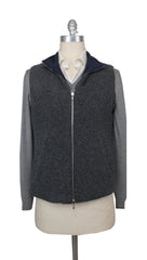 $2000 Fiori Di Lusso Navy Blue Wool Solid Jacket Vest - (FDL215256) - Parent