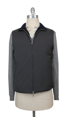 $2000 Fiori Di Lusso Gray Wool Solid Jacket Vest - L/L - (FDL215254)