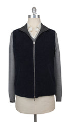 $2000 Fiori Di Lusso Gray Wool Solid Jacket Vest - (FDL215254) - Parent