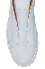 $600 Fiori Di Lusso White Leather Slip-On Sneakers - (FL911244) - Parent