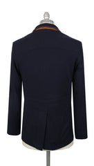 $1800 Fiori Di Lusso Dark Blue Solid Jacket - (FL1128241) - Parent