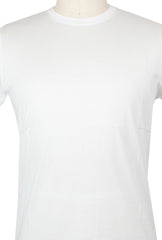 $200 Fiori Di Lusso White Crewneck Cotton T-Shirt - Slim - (FL282541) - Parent