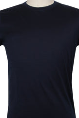 $200 Fiori Di Lusso Navy Blue Crewneck Cotton T-Shirt - Slim - (FL282542) - Parent