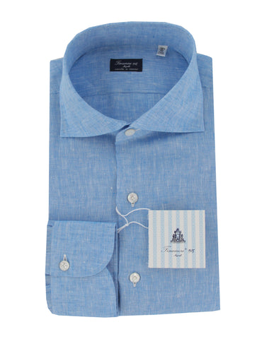 Finamore Napoli Blue Shirt - Slim