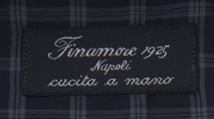 $450 Finamore Napoli Dark Blue Cotton Shirt - Slim - (FN12272413) - Parent