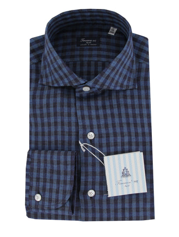 Finamore Napoli Dark Blue Shirt - Slim