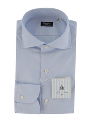 $450 Finamore Napoli Light Blue Solid Shirt - Slim - (FN127242) - Parent