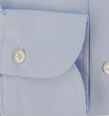 $450 Finamore Napoli Light Blue Solid Shirt - Slim - (FN127242) - Parent