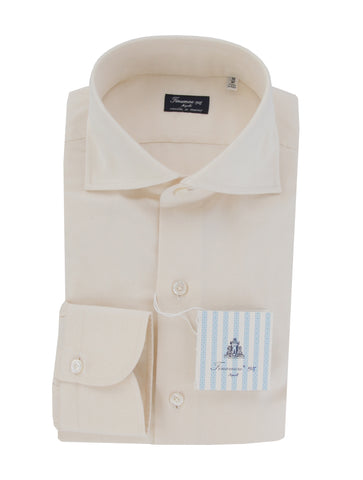 Finamore Napoli Off White Shirt - Slim