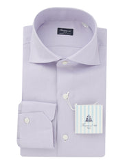 Finamore Napoli Lavender Purple Linen Shirt - Slim - 16/41 - (FN192410)