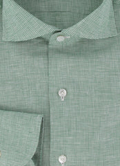 $450 Finamore Napoli Green Shirt - Slim - (FN1227246) - Parent