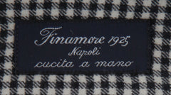 $450 Finamore Napoli Black Micro-Check Shirt - Slim - (FN12272410) - Parent