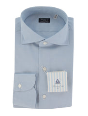 $450 Finamore Napoli Light Blue Shirt - Slim - 15.75/40 - (FN828244)