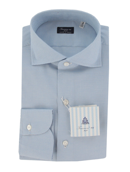 $450 Finamore Napoli Light Blue Shirt - Slim - (FN828244) - Parent