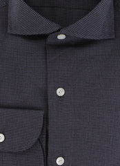 $450 Finamore Napoli Dark Gray Shirt - Slim - (FN828242) - Parent