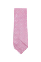 Finamore Napoli Pink Polka Dot Silk Tie (1295)